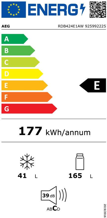AEG Koel-vriescombinatie RDB424E1AW