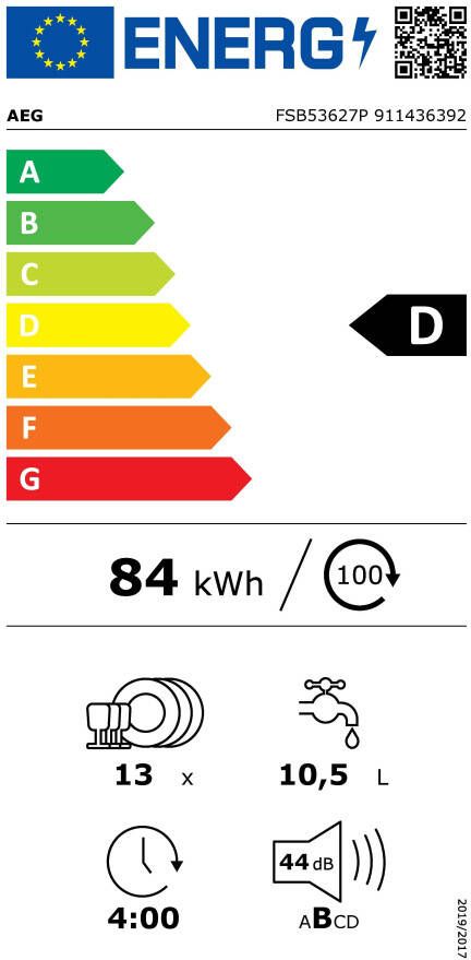 AEG Volledig integreerbare vaatwasser FSB53627P 81 8 cm x 59 6 cm