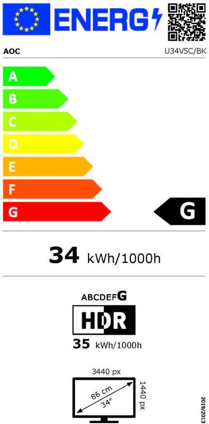 AOC Gaming-monitor U34V5C BK 86 3 cm 34"
