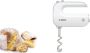 BOSCH Handmixer Styline MFQ4080 5 standen plus turbofunctie 2 roergardes 2 edelstalen deeghaken universele versnipperaar pureerstaaf wit zilver - Thumbnail 11