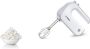 BOSCH Handmixer Styline MFQ4080 5 standen plus turbofunctie 2 roergardes 2 edelstalen deeghaken universele versnipperaar pureerstaaf wit zilver - Thumbnail 12