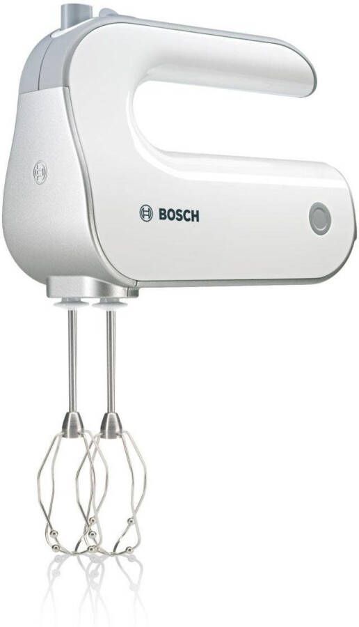 BOSCH Handmixer Styline MFQ4080 5 standen plus turbofunctie 2 roergardes 2 edelstalen deeghaken universele versnipperaar pureerstaaf wit zilver