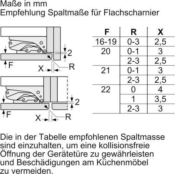 BOSCH Inbouw koel-vriescombinatie KIS86AFE0 177 2 cm x 55 8 cm