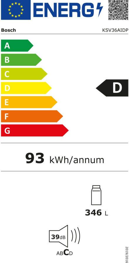 BOSCH Koelkast KSV36AIDP