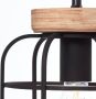 Brilliant lamp Gwen hanglamp 3-vlammen bar antiek hout zwart korund metaal hout 3x A60 E27 40W normale lampen (niet inbegrepen) A++ - Thumbnail 3