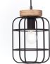 Brilliant lamp Gwen hanglamp 3-vlammen bar antiek hout zwart korund metaal hout 3x A60 E27 40W normale lampen (niet inbegrepen) A++ - Thumbnail 4