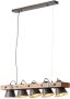 Brilliant Leuchten Hanglamp PLOW 115 cm hoogte 95 cm breedte 5 x e27 draaibaar metaal hout zwart (1 stuk) - Thumbnail 2