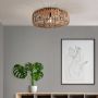 Brilliant Plafondlamp Woodrow Lichtbruin Hout ⌀50cm E27 - Thumbnail 4