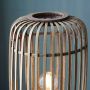 Brilliant Leuchten Staande lamp Woodrow Driepoot 130 cm hoogte Ø 45 cm E27 bamboe metaal lichtbruin zwart (1 stuk) - Thumbnail 5