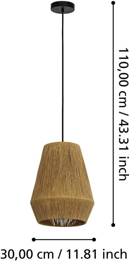 EGLO Hanglamp ALDERNEY Hanglamp in zwart van staal excl. E27 40W (1 stuk)