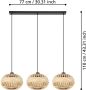 EGLO Amsfield 1 Hanglamp E27 96 cm Zwart Hout - Thumbnail 4