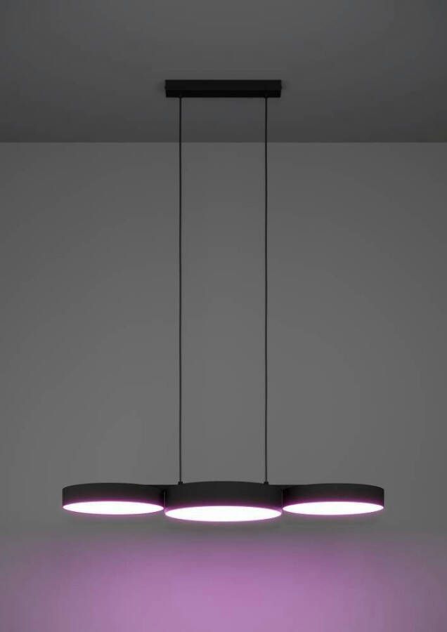 EGLO Hanglamp BARBANO-Z hanglamp zwart wit ZigBee 3.0 disco-modus timer (1 stuk)