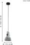 Eglo Barnstaple hanglamp E27 1-lichts zwart oud-zink-look - Thumbnail 3