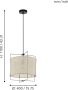 EGLO Bridekirk hanglamp E27 40cm Hout linnen Natuur - Thumbnail 2