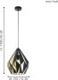 Allibert Keter EGLO hanglamp Carlton 1 zwart goud Leen Bakker - Thumbnail 4