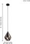 EGLO Hanglamp CARLTON 1 Vintage hanglamp retro hanglamp fitting: E27 Ø 20 5 cm - Thumbnail 3