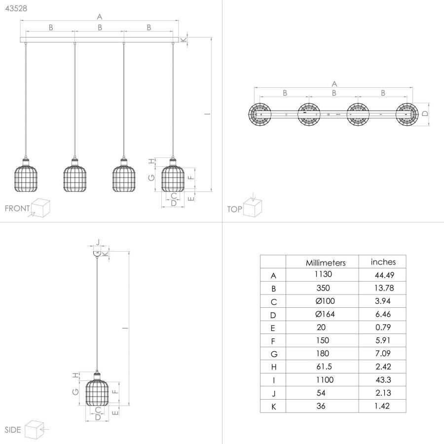 EGLO Hanglamp CHISLE (1 stuk)