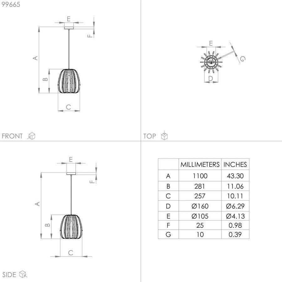 EGLO Hanglamp ENCINITOS (1 stuk)