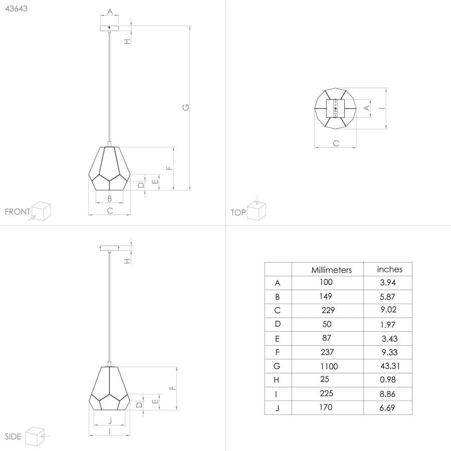 EGLO Hanglamp MARDYKE (1 stuk)