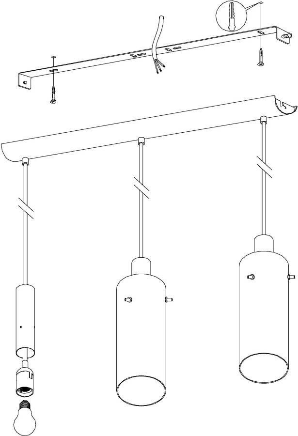 EGLO Hanglamp MONTEFINO Hanglamp dimbaar Smart Home kleurwisseling