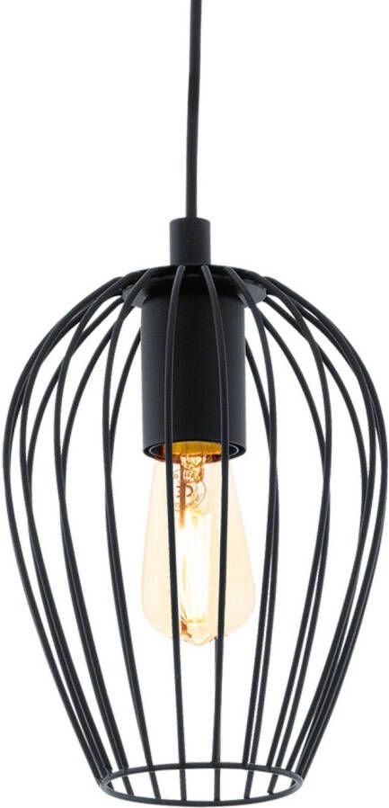 EGLO Hanglamp NEWTOWN hanglamp zwart staal E27 pendellamp rond