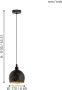 EGLO  Roccaforte Hanglamp - 1 lichts - Ø17 cm - E14 - Zwart - Goud - Thumbnail 2