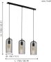 EGLO hanglamp Roccamena 3-lichts zwart koperkleurig Leen Bakker - Thumbnail 4