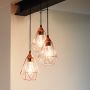 Eglo Tarbes Hanglamp Draadlamp 3 Lichts Ø310mm. Zwart Koperkleurig - Thumbnail 4