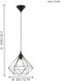 Eglo Vintage Tarbes Hanglamp Draadlamp 1 Lichts Ø325mm. Zwart - Thumbnail 4