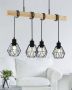 EGLO Hanglamp TOWNSHEND 5 zwart l70 x h110 x b20 cm hanglamp van hout en metaal retro - Thumbnail 4