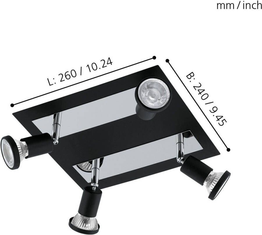 EGLO Ledplafondspots SARRIA Led-plafondlamp