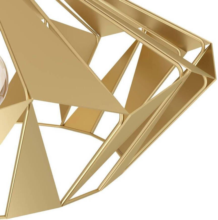 EGLO Plafondlamp CARLTON Plafondlamp in retro ontwerp vintage woonkamerlamp metaal in goudkleur (1 stuk)