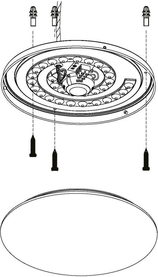 EGLO Plafondlamp FRANIA-A wit ø 30 x h5 5 cm inclusief 1x led-plank (elk 19w) afstandsbediening