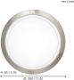 Eglo Planet 1 Plafond- en Wandlamp E27 Ø 29 cm Grijs Wit - Thumbnail 3