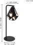 EGLO Carlton 4 Tafellamp E27 50 5 cm Zwart Koper - Thumbnail 2