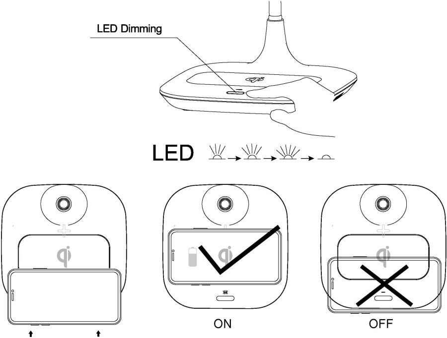 EGLO Tafellamp MASSERIE 3-staps dimmen qi-oplader