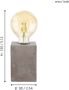 EGLO Vintage Prestwick Tafellamp 1 Lichts Beton - Thumbnail 2