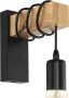 EGLO LED-wandlamp Townshend 1 lamp hout zwart en beige - Thumbnail 4