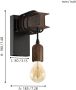 Eglo Combwich hanglamp 1 lichts E27 Ø 53 cm. zwart crème - Thumbnail 4