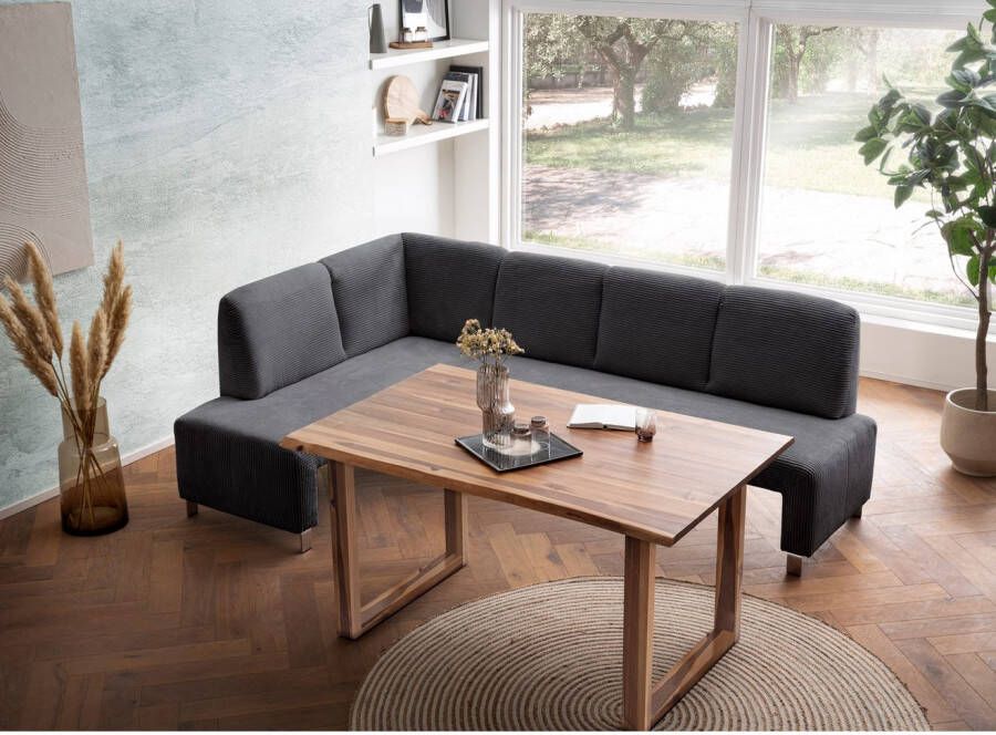 Exxpo sofa fashion Hoekbank Intenso veel bekledingsstoffen Cord leer structuur 244 157 cm (B D)