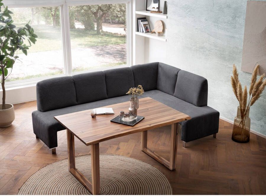 Exxpo sofa fashion Hoekbank Intenso veel bekledingsstoffen Cord leer structuur 244 157 cm (B D)