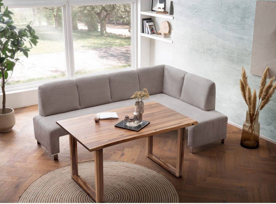 Exxpo sofa fashion Hoekbank Intenso veel bekledingsstoffen Cord leer structuur 244 157 cm (B D)