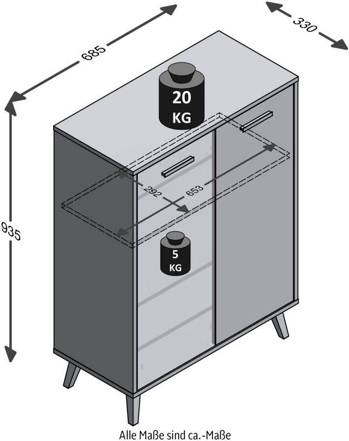 FMD Multifunctionele kast Plau Breedte 68 5 cm