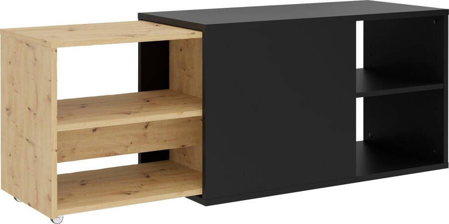 FMD Tv-meubel Slide uittrekbaar tot 129 cm