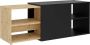 LuxeLivin' Tv-kast met 2 open vakken 133 5x39 9x49 2 cm zwart & artisan eiken - Thumbnail 4