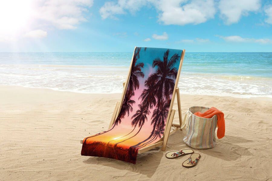 good morning Strandlaken BORA Microvezel 100x180 Sneldrogend Zomer Strand Palm (1 stuk)