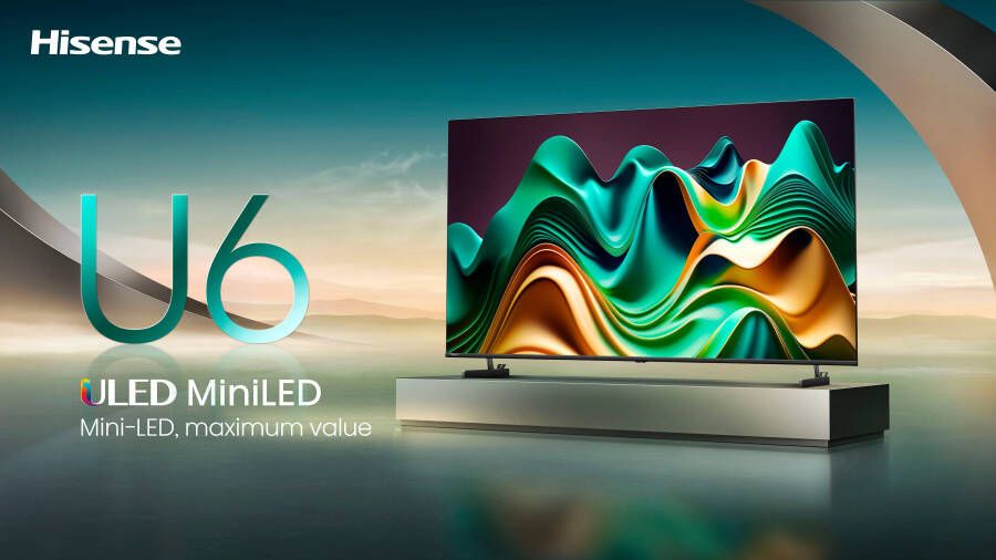 Hisense Mini-led-tv 50U6NQ 126 cm 50" 4K Ultra HD Smart TV 4k uhd uled mini led