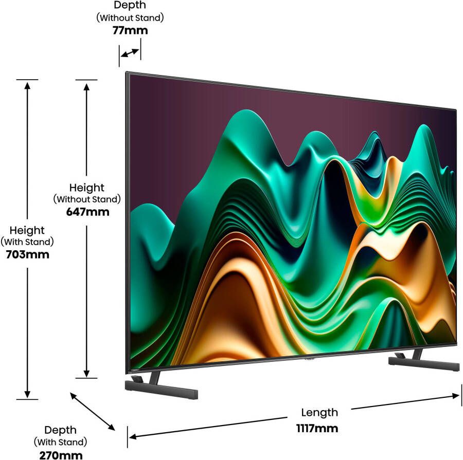 Hisense Mini-led-tv 50U6NQ 126 cm 50" 4K Ultra HD Smart TV 4k uhd uled mini led