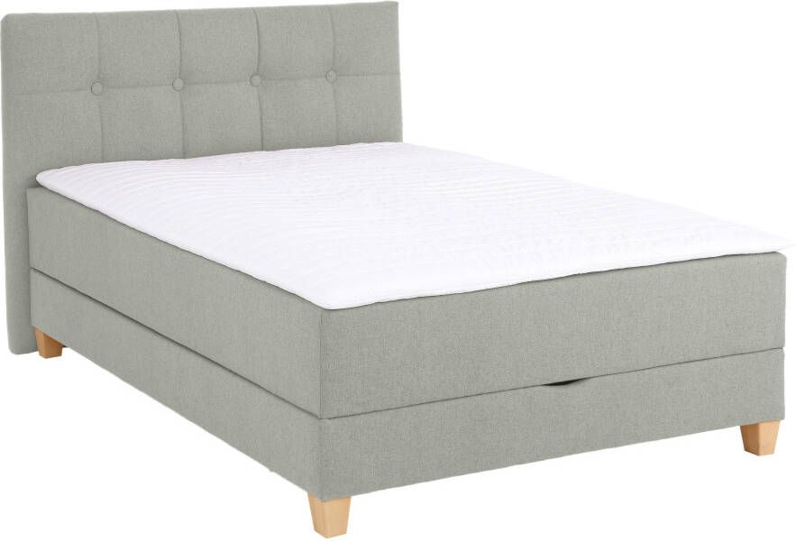 Home affaire Boxspring Lonrai in h2 h3 & h4 en xxl verlengde 220 cm kiesbaar incl. topper