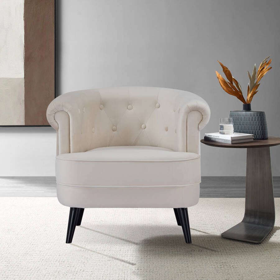 Home affaire Fauteuil LIENZ droomachtige loungesstoel in Chesterfield-look